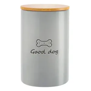 Бокс керамический КерамикАрт для хранения корма для собак GOOD DOG 850мл, серый