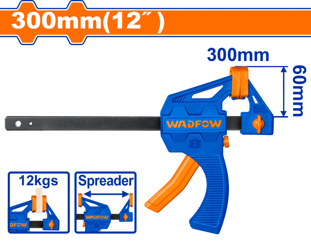 Струбцина быстрозажимная WADFOW WCP4312 300х60 мм