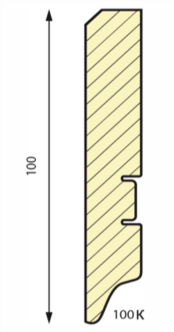 Плинтус МДФ Aberhof Art 1001 под покраску 16x100х2400 мм