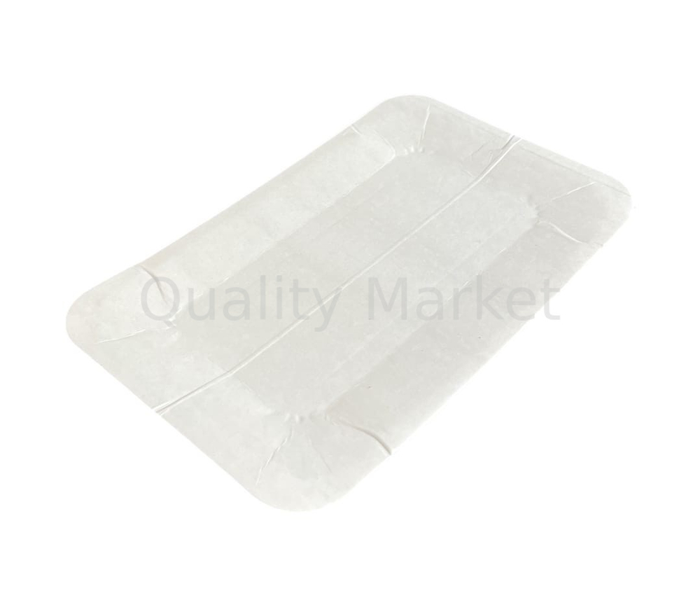 Тарелка бум 13*20 прямоуг.бел.толщ-45мм 100шт/уп