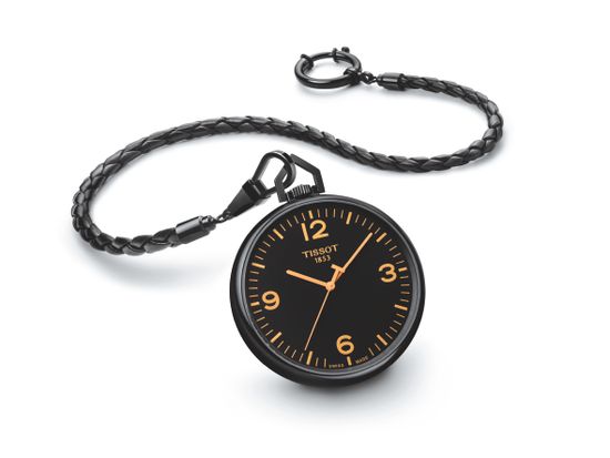 Tissot T863.409.99.057.00  карманные часы на кожаном шнурке Lepine