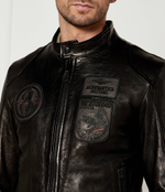 Кожаная куртка MOTOCICLISTA Aeronautica Militare - черный(PN954PL147)