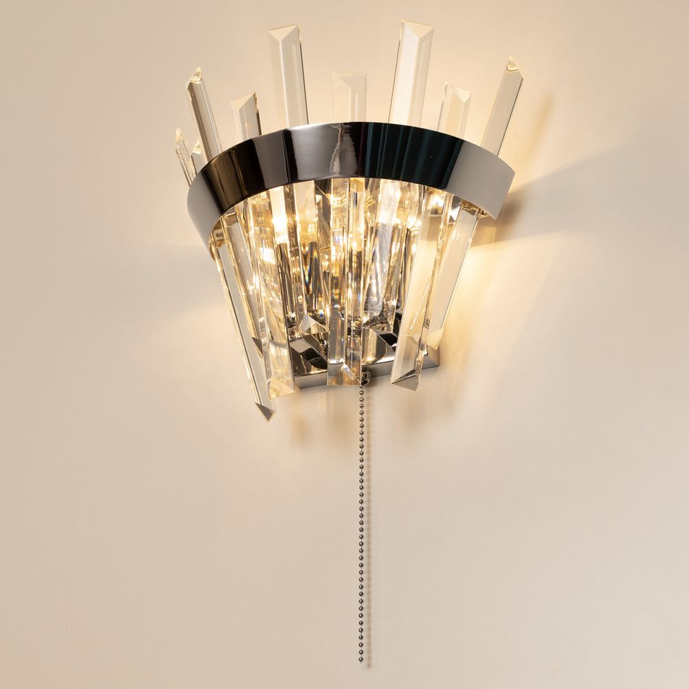 Citilux Вестерос CL307310 Бра хрустальное с выключателем Хром