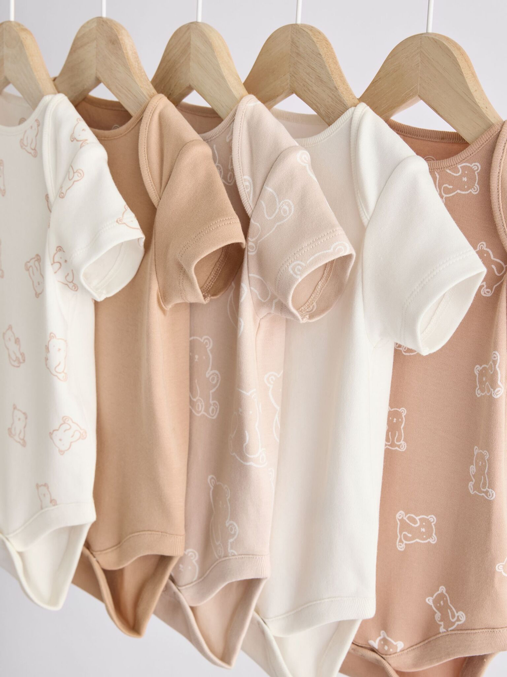 Боди с коротким рукавом для малышей Next N95-280, 5 шт., Бежевый