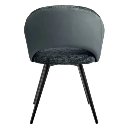 Стул Bradex Home Bruno серый шенилл с экокожей с поворотным механизмом