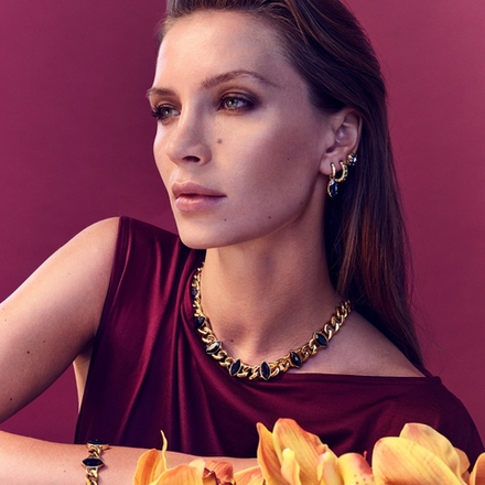 Серьги Dyrberg Kern JUNIPE SG BLACK_GOLDEN 470001