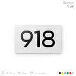 Номер на дверь 918, табличка на дверь для офиса, квартиры, кабинета, аудитории, склада, белая 120х70 мм, Айдентика Технолоджи