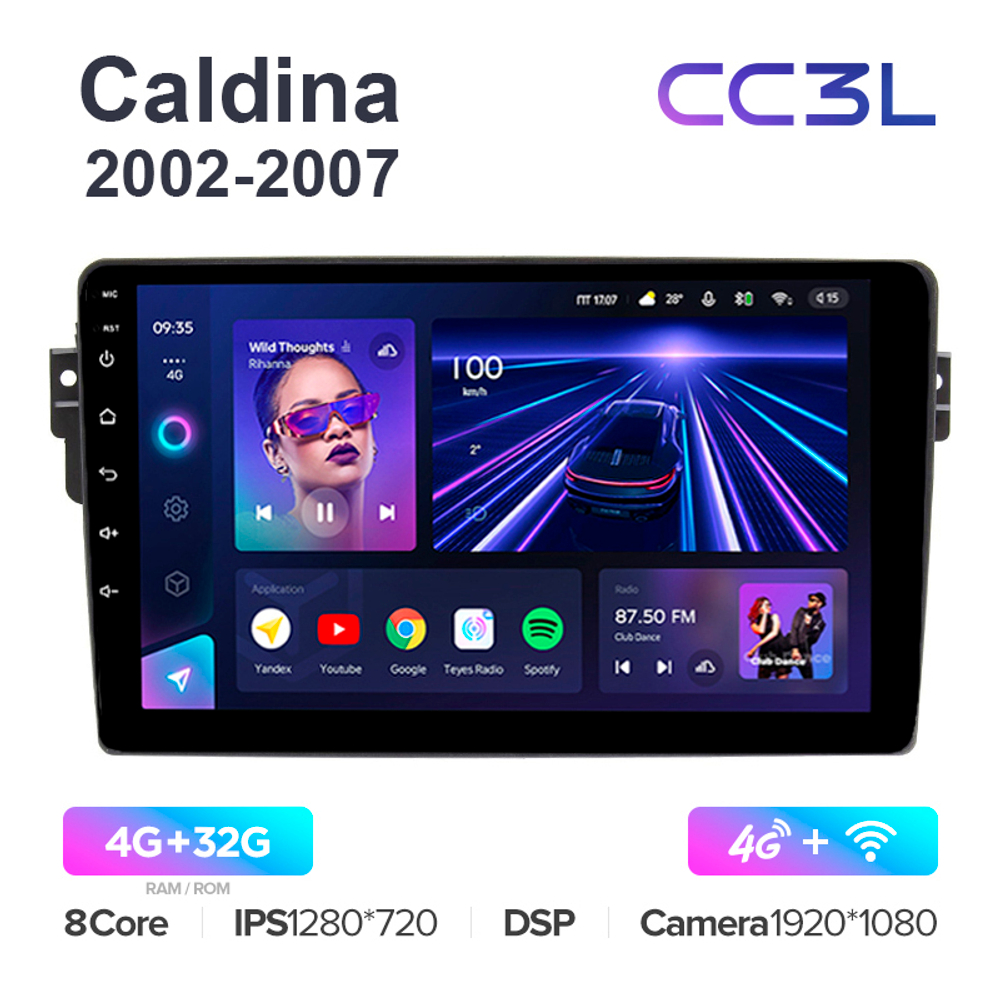 Teyes CC3L 9"для Toyota Caldina 2002-2007