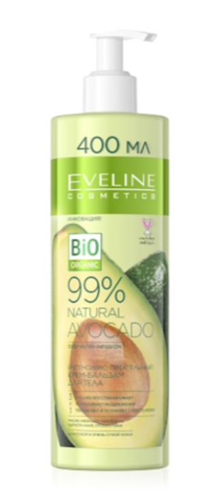 Eveline Интенсивно питательный крем-бальзам для тела - avocado серии 99% Natural, 400 мл