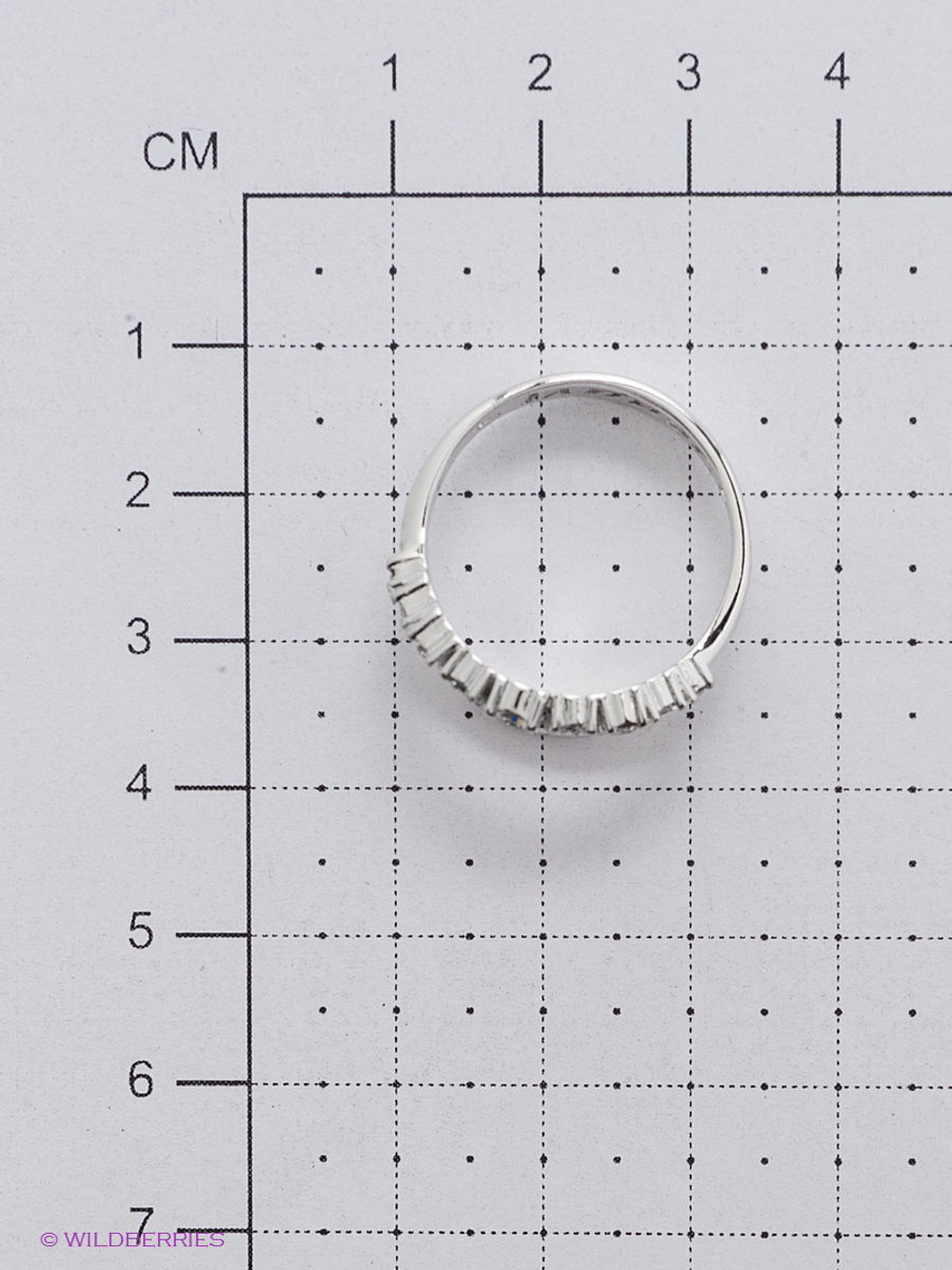 "Гайра" кольцо в родиевом покрытии из коллекции "Constanta" от Jenavi