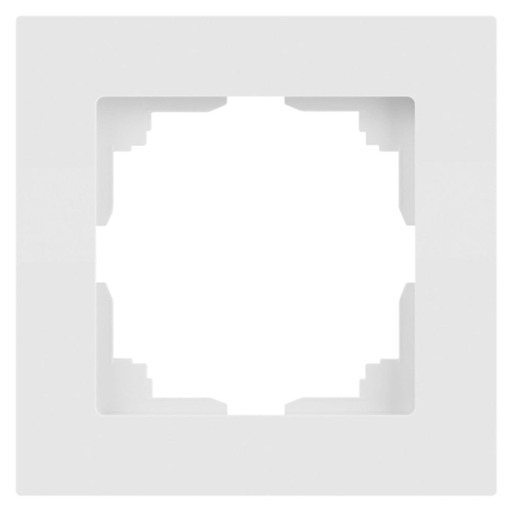 Рамка для розеток и выключателей Intro Accent 6-501-01М на 1 пост, СУ, белый матовый | Intro
