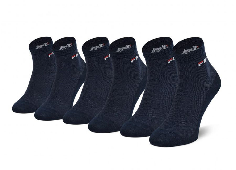 Теннисные носки Fila Quarter Mercerized Cotton 3P - небесный