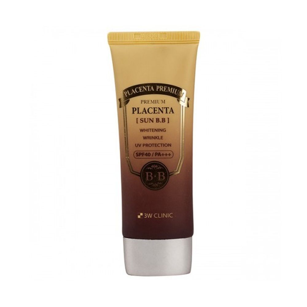 Крем BB для лица 3W Clinic Premium Placenta Sun Cream SPF40 Солнцезащитный с плацентой 70 мл