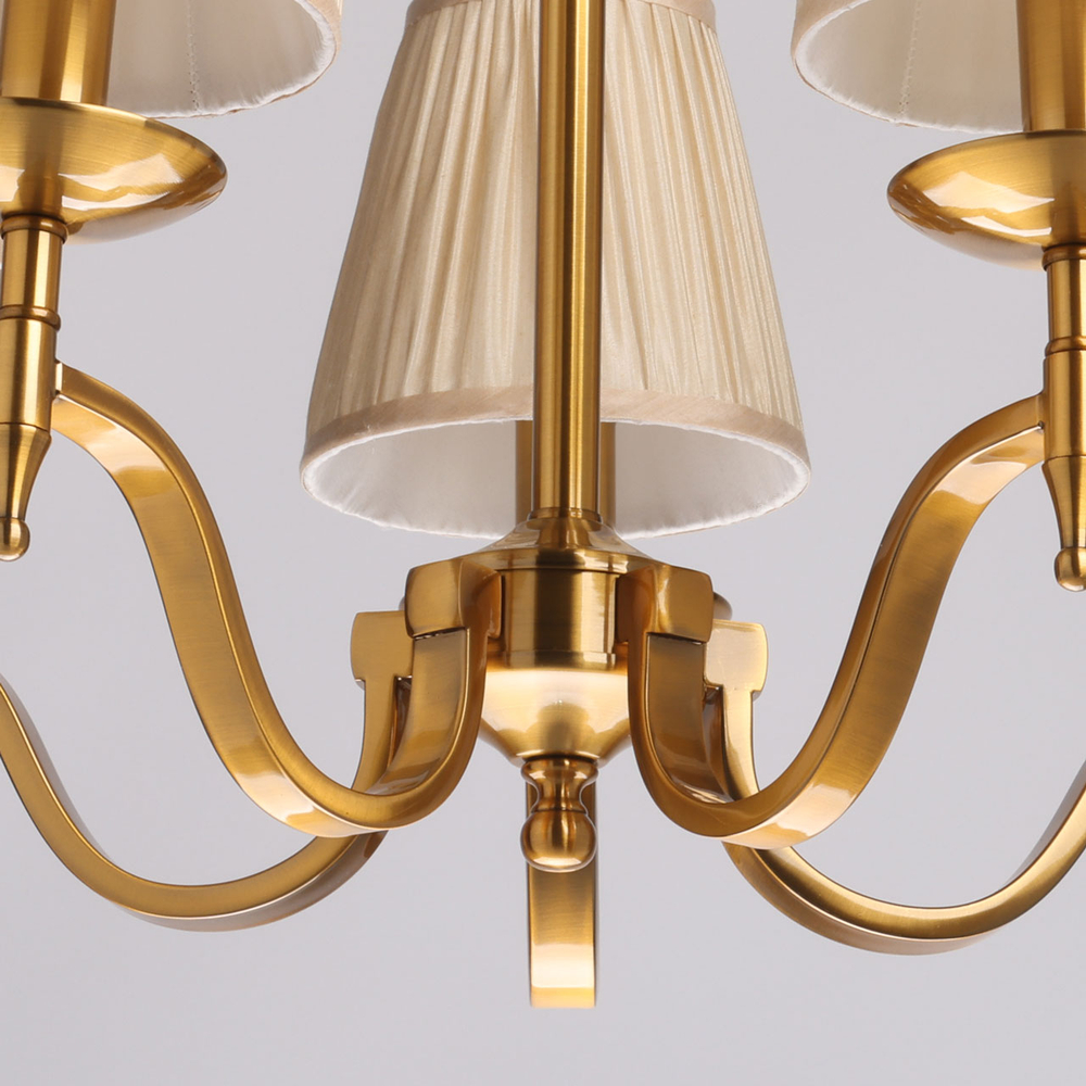 Люстра подвесная MW-Light "Вирджиния", 5 ламп E14, 200Вт, бронзовая