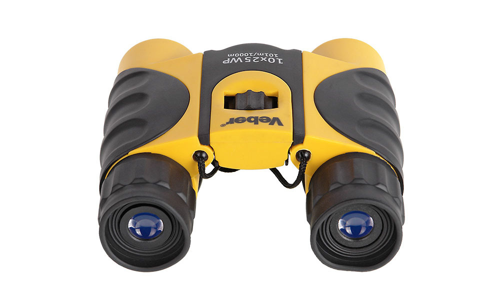 Бинокль Veber 10х25 WP черный-желтый [20763]