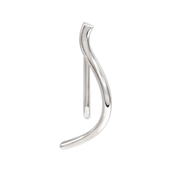 Серьги Волна из серебра 925 пробы, вид 2