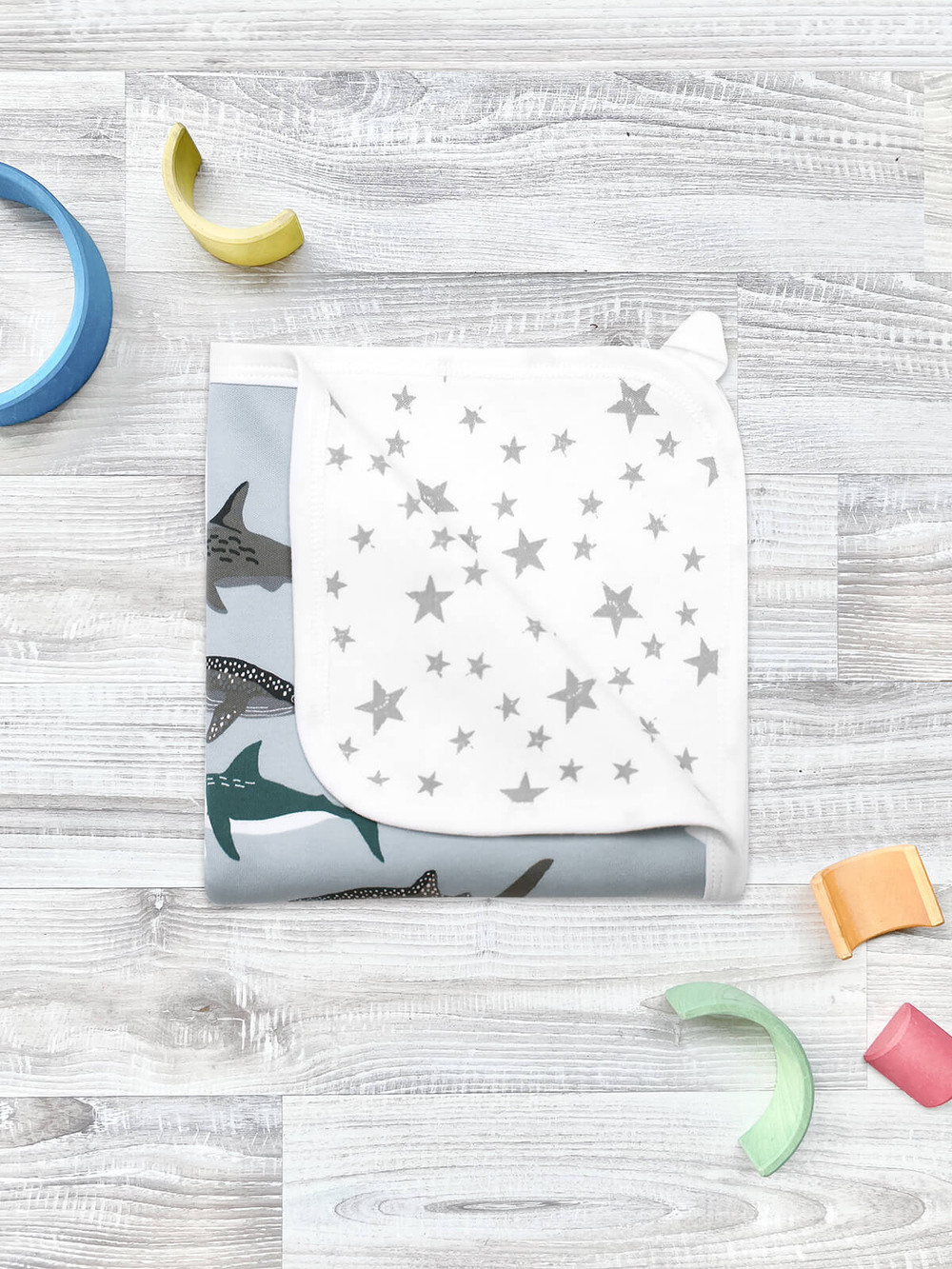 Двусторонний плед Mjölk Акулы