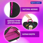 Папка на молнии с ручками BRAUBERG А4 1 отделение полиэстер 80 мм "Pop style" (2 штуки в упаковке)