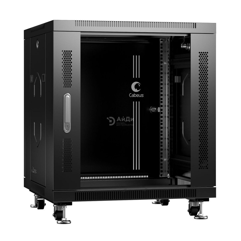 Шкаф телекоммуникационный напольный Cabeus SH-05C-18U60/100-BK