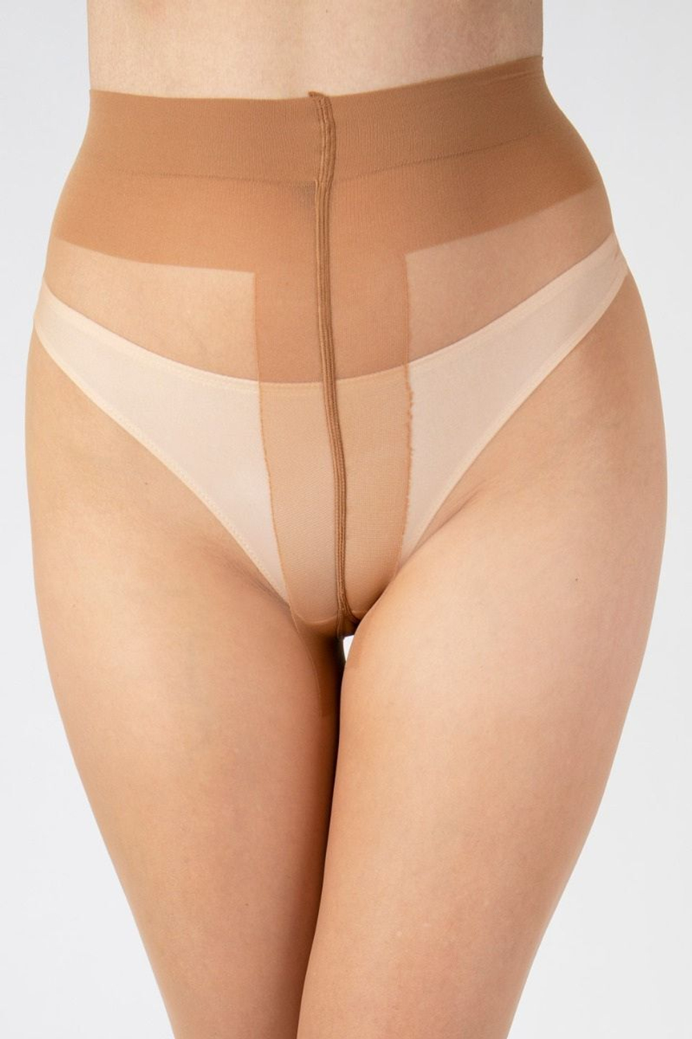 Тонкие матовые колготки (Размер: M) (Цвет: бронзовый)