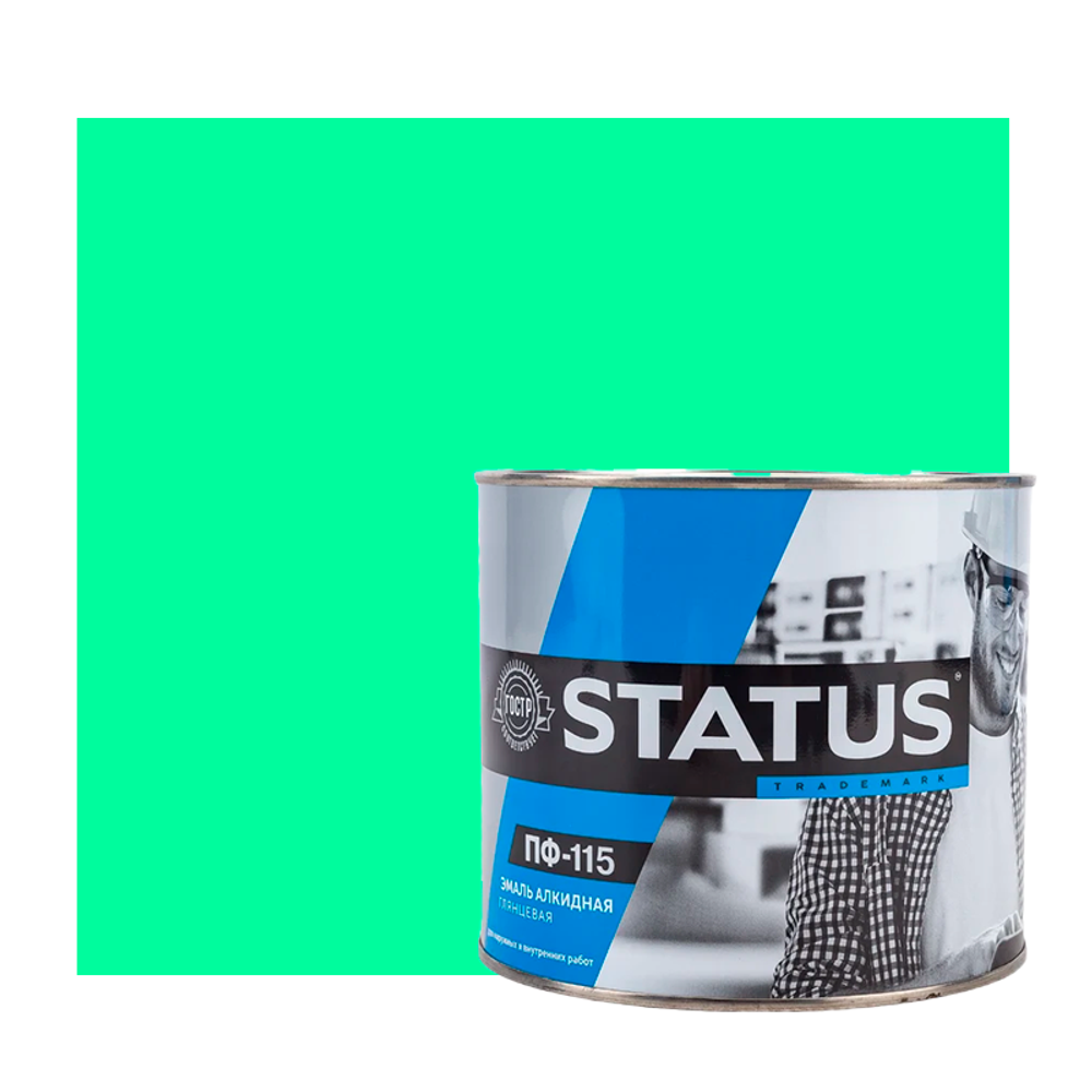 Эмаль ПФ-115 STATUS  САЛАТНАЯ  1,8кг