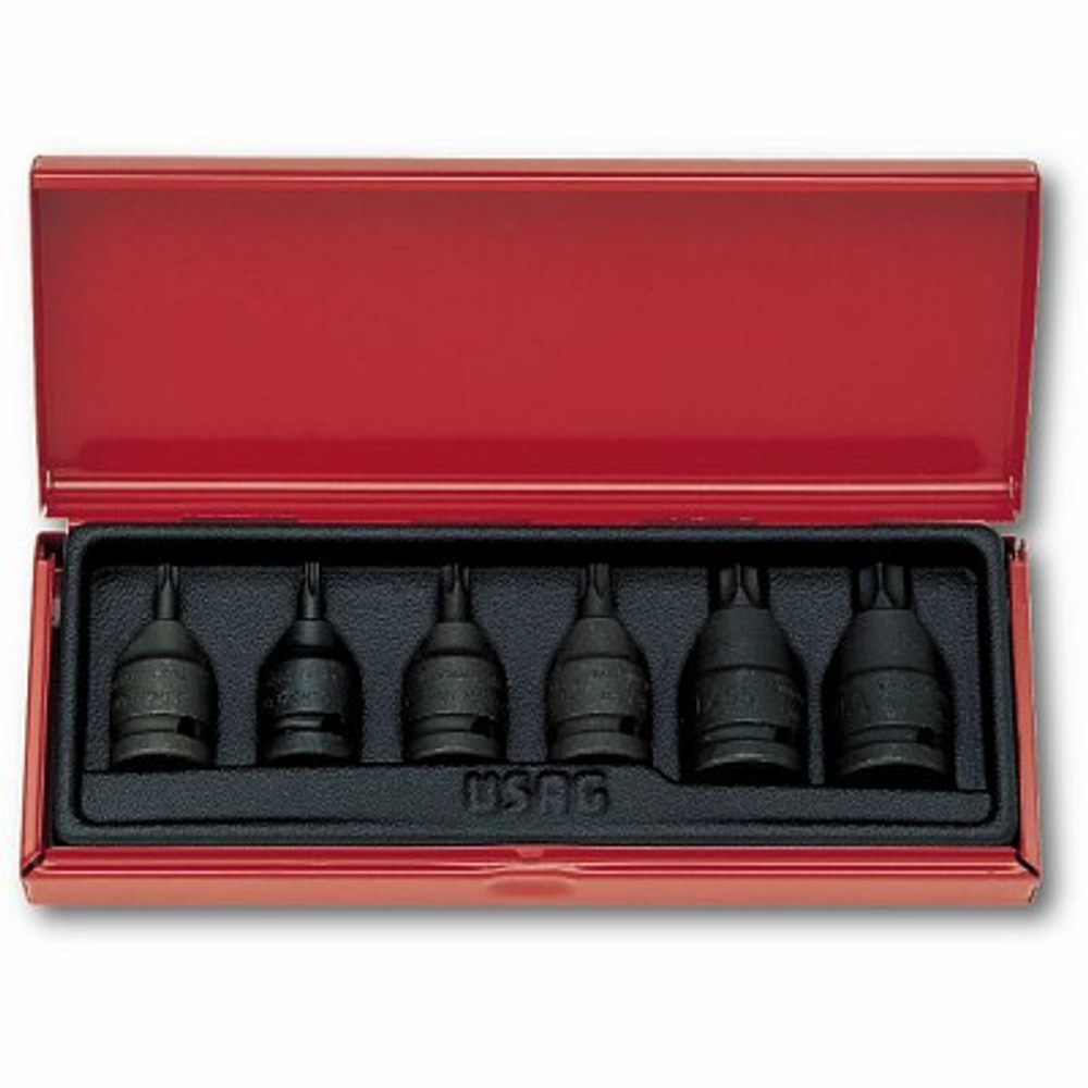 233 1/2 MNTX/C6 Набор головок в ящике из листовой стали 6 шт, USAG (Италия)