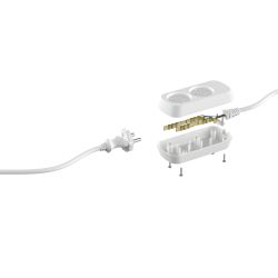 Удлинитель электрический ЭРА UDL-10-250 Greenline 2 розетки без заземления 5м ПВС 2x0.75мм2 | Электротовары