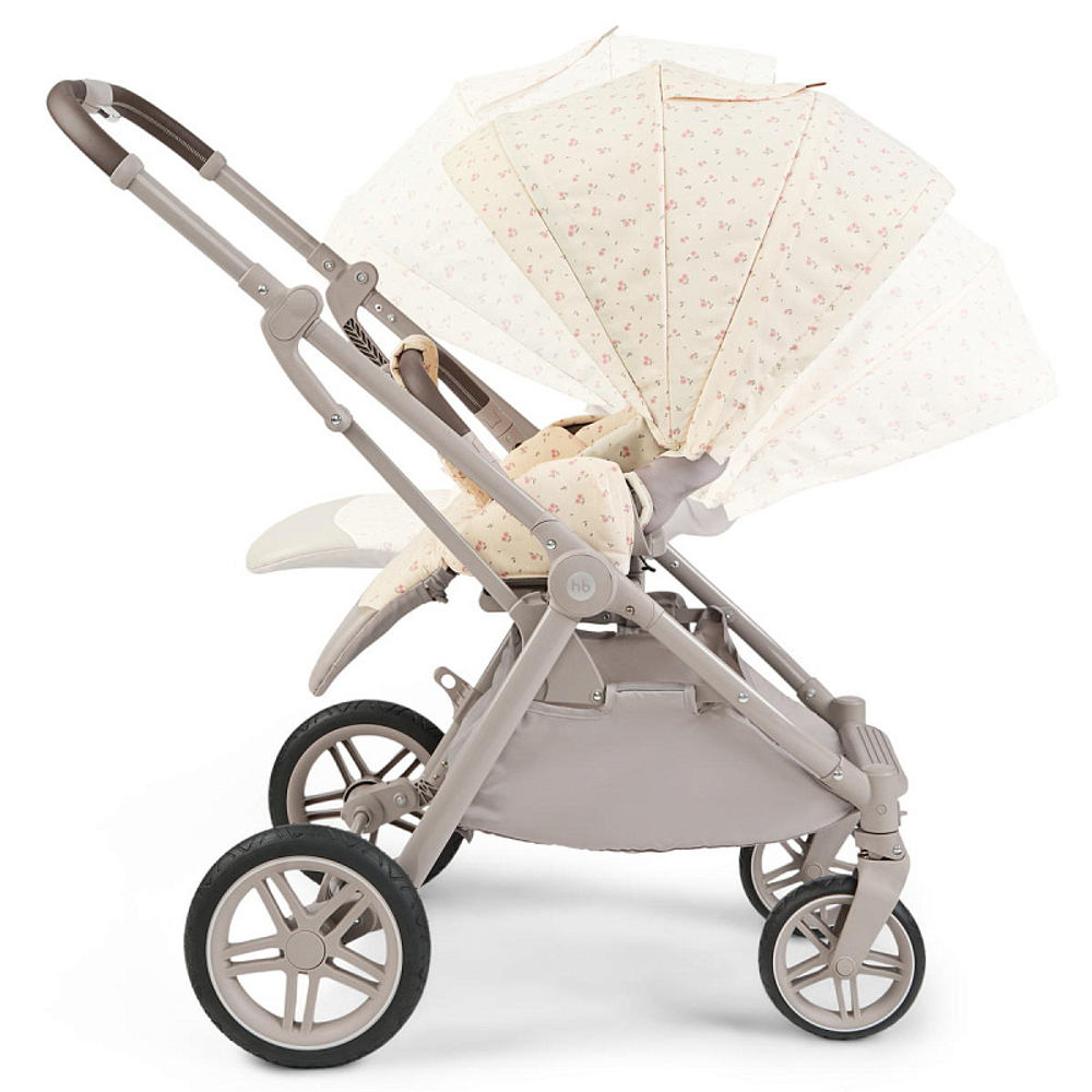 Детская прогулочная коляска Happy Baby Luna 360 beige (flowers)