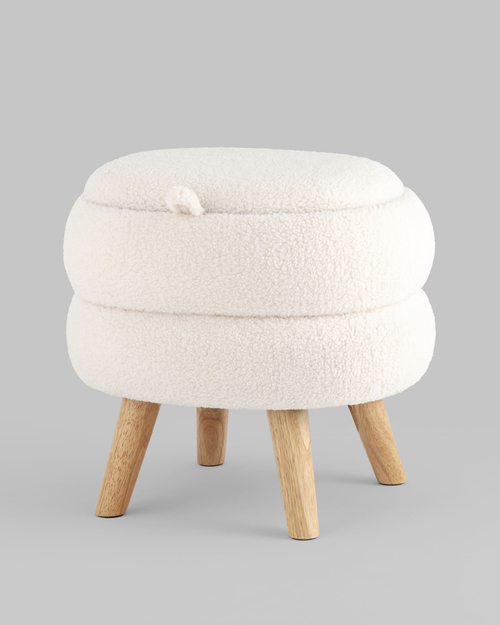 Пуф с ящиком Винни M тедди белый