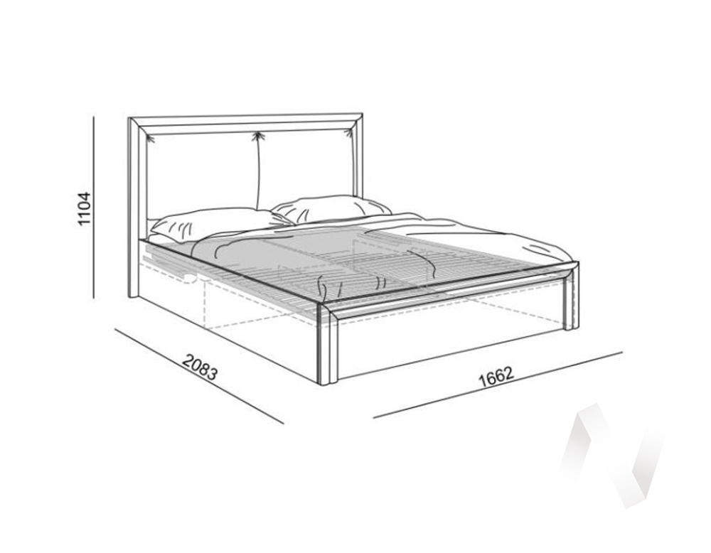 Кровать 1,6 с подъем. мех. и мягкой частью М32 Спальня Глэдис