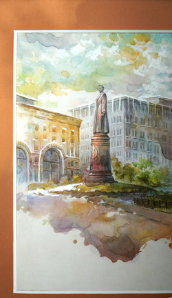 Весенний вечер на Лубянской площади