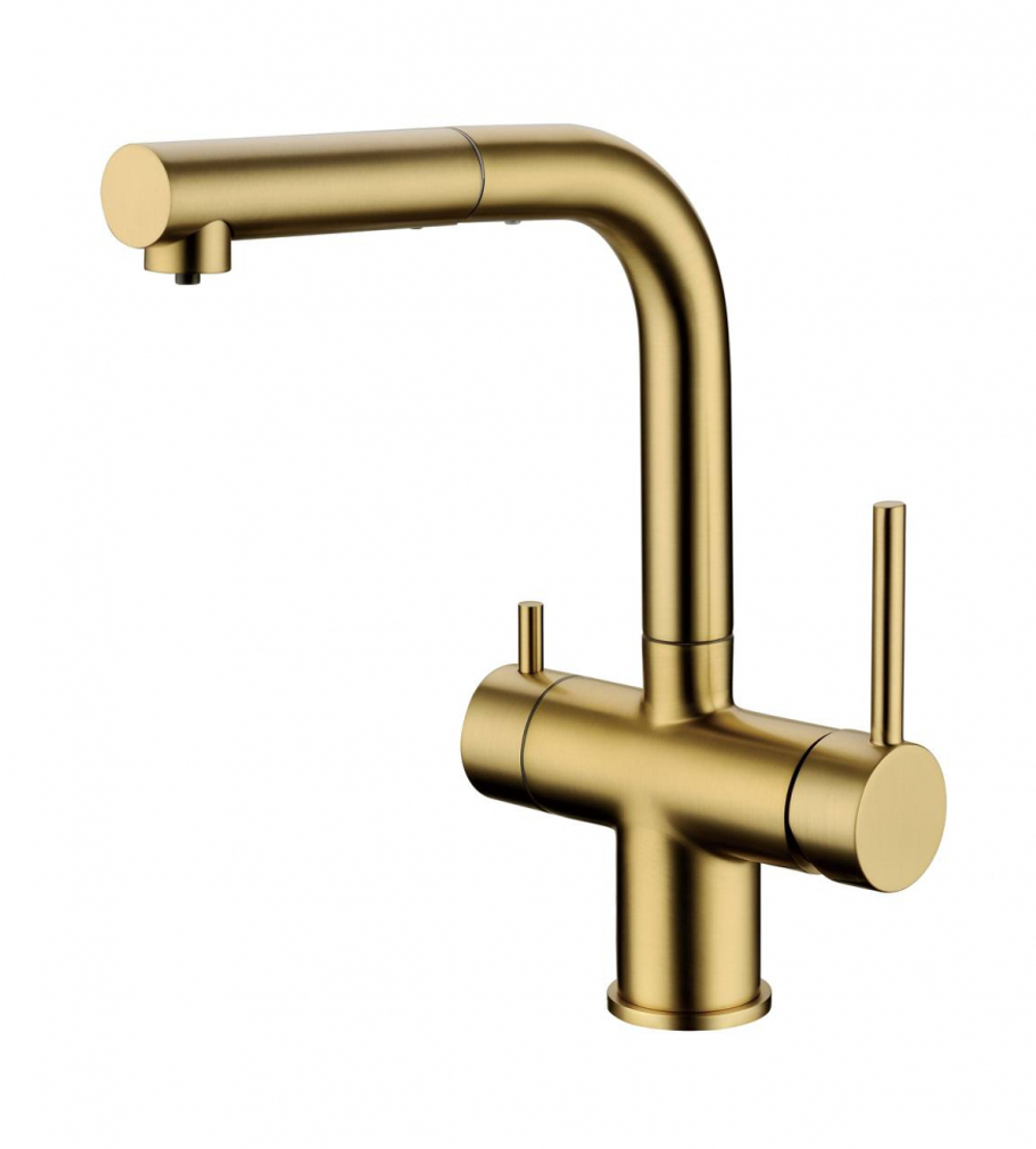 Смеситель для кухни под фильтр с выдвижным изливом GROCENBERG GB4097MG (Kerox Венгрия)