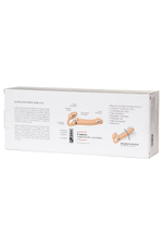 Телесный безремневой вибрострапон Vibrating Bendable Strap-On L