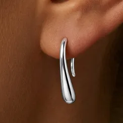 Серьги ювелирные Капля из серебра 925 пробы