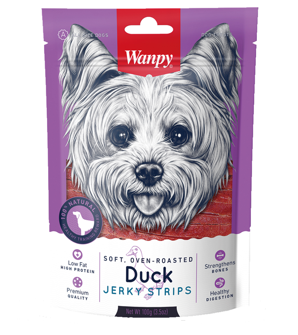 Wanpy Dog Лакомство для собак Утиная соломка, 100гр.