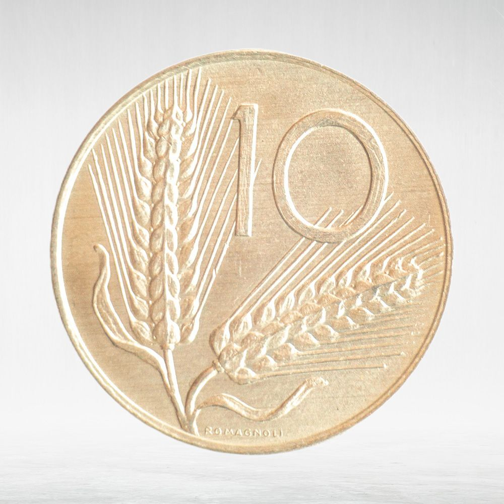 Italy 10 Lire 1974 R, VF
