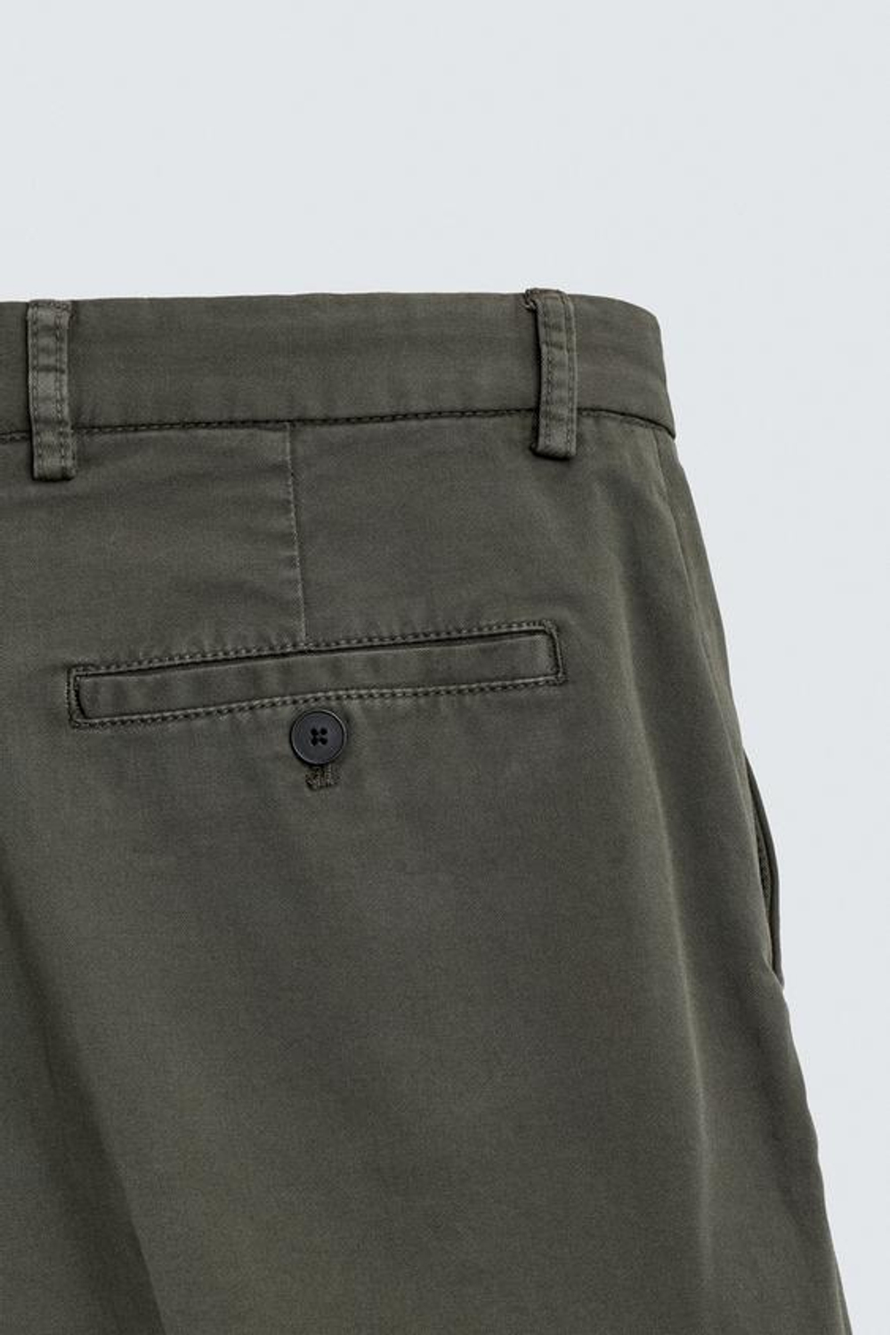 ZARA ШОРТЫ ЧИНОС REGULAR FIT, ХАКИ