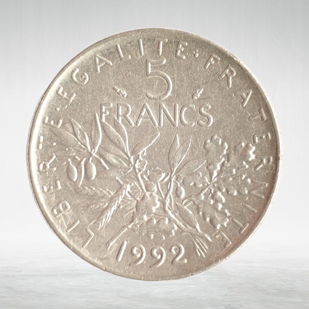 France, 5 Francs 1992 - Signature "O. Roty", VF
