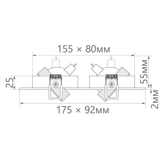 Встраиваемый светодиодный светильник Feron DL2802 32642