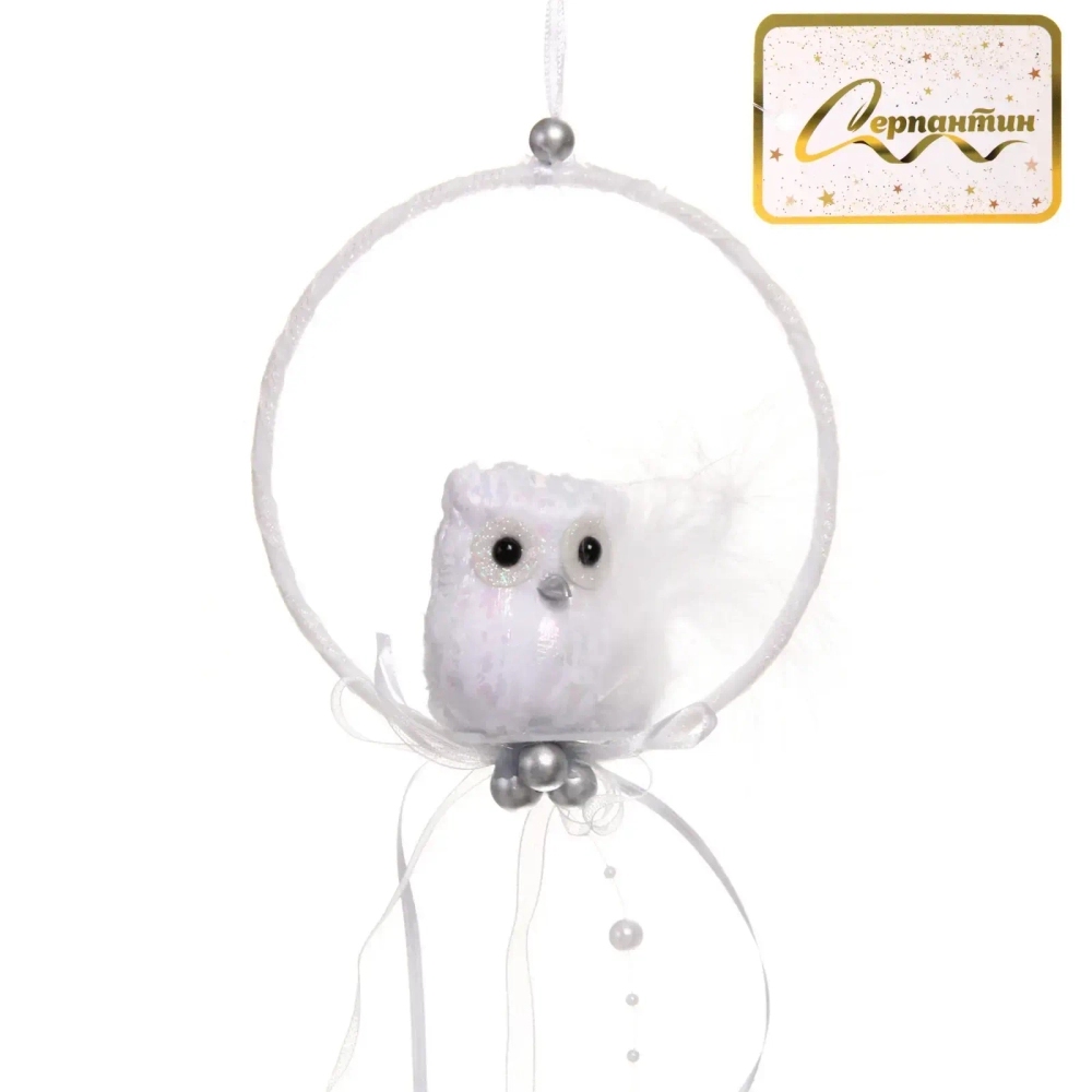 Украшение подвесное «Птица желаний» 32 см (микс), Белый