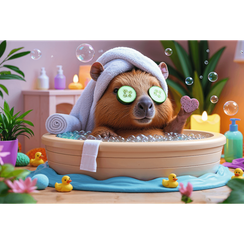 Puzzles - "160" - Capybara in SPA / Trefl