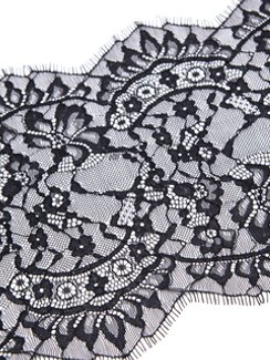 01-47 Кружево шантильи 22 см, черный