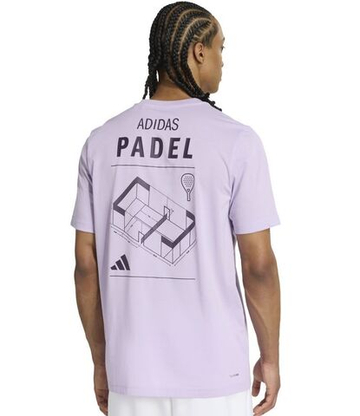 Мужская теннисная футболка Adidas Padel Категория Графика - фиолетовый