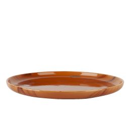 Тарелка "Wooden Grain" d= 21см (фарфор) (min6) (транспортная упаковка)