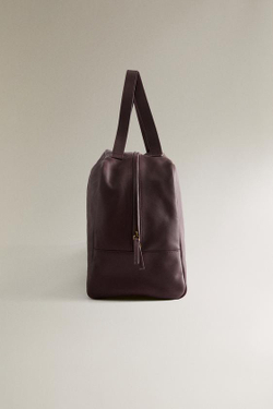 ZARA HOME КОЖАНАЯ ДОРОЖНАЯ СУМКА, БОРДОВЫЙ