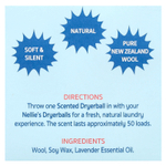 Nellie's, Ароматные шарики для стирки и сушки, лаванда, 1 шарик