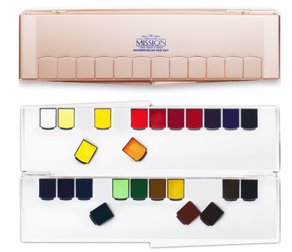 Mijello Mission gold Watercolor 24 цвета кюветы
