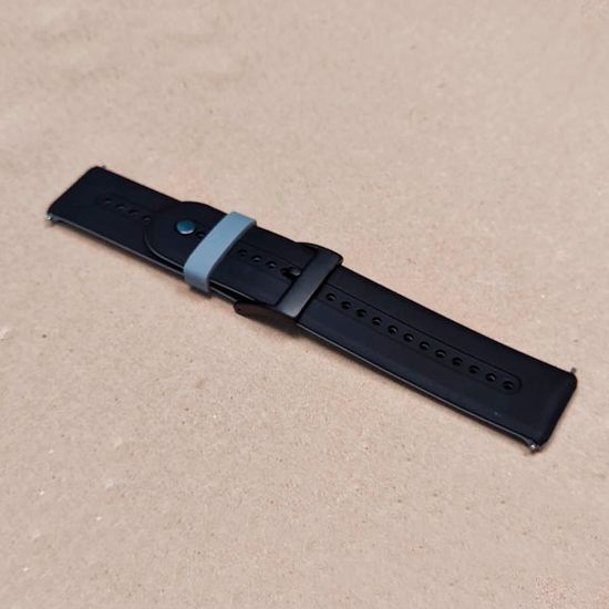 Ремешок 24 мм Elegant для Suunto 9 Baro, Suunto 7, Suunto Spartan Sport силиконовый (Черный/серый)