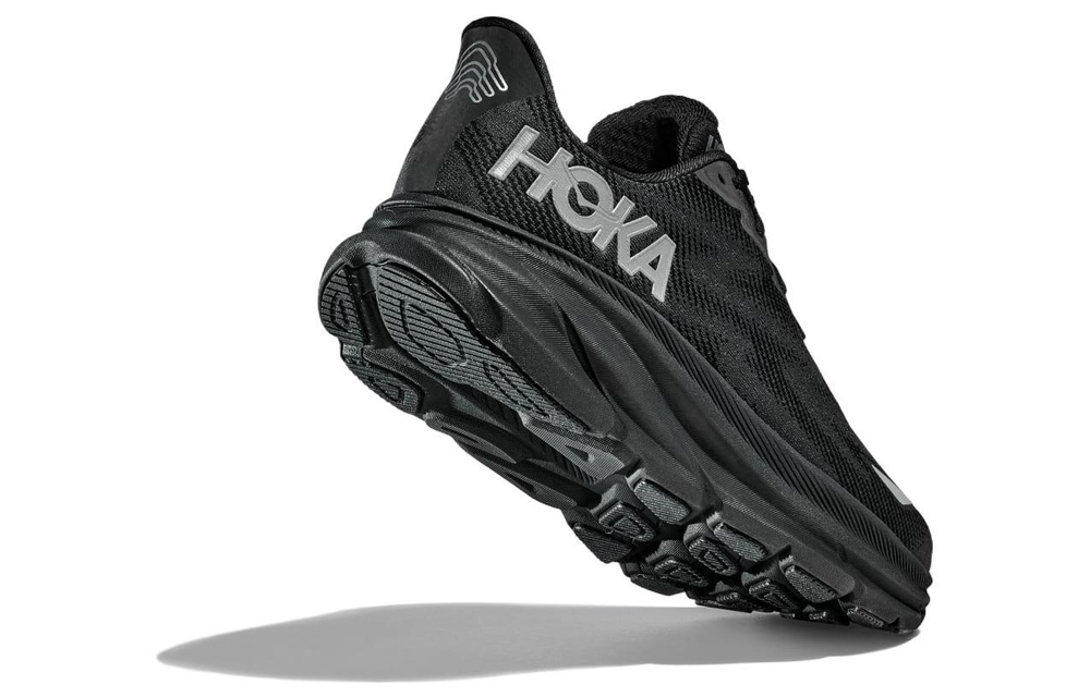 HOKA ONE ONE Cliffton 9 comfortable sports non-slip wear-resistant low-top long-distance running shoes men's black