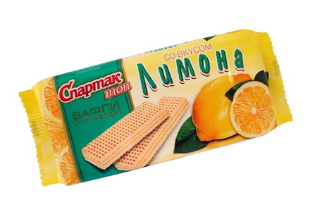 Вафли "Спартак Топ" Лимон 72г. Спартак